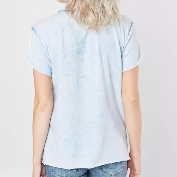 Rugged Gypsy Seeker Raw Edge Fringe T-shirt Size Medium - Picture 2 of 8